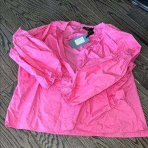 Chepè Italy Hot Pink Ruffle Blouse - XS - 100% Cotton Made in Italy boutique